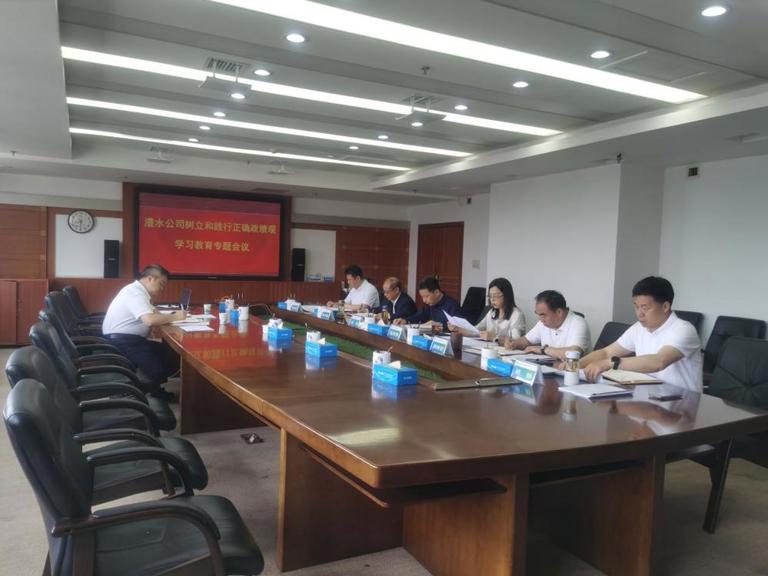 澧水公司党组召开树立和践行正确政绩观学习教育专题会